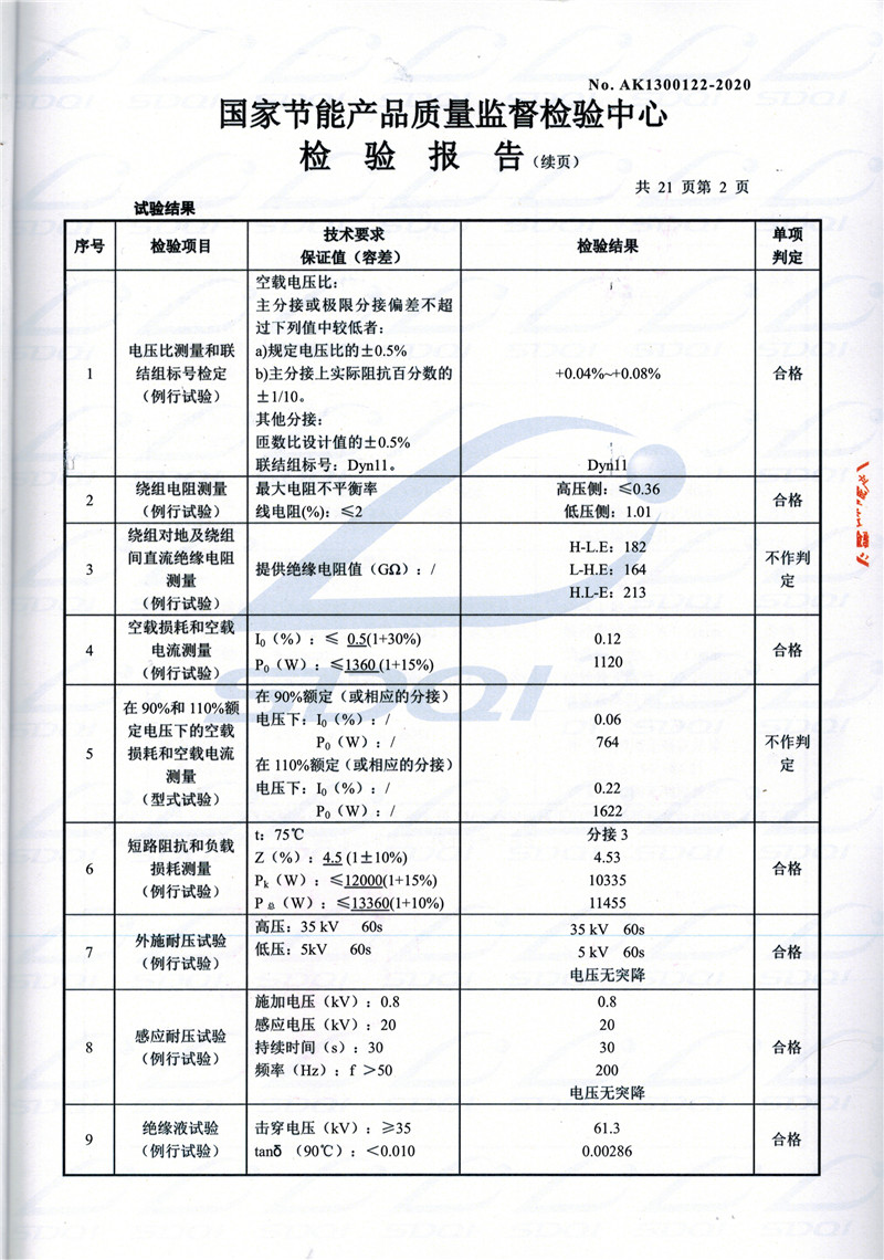 高低压试验报告-S11-1250易门易门易门油浸式变压器-2.jpg